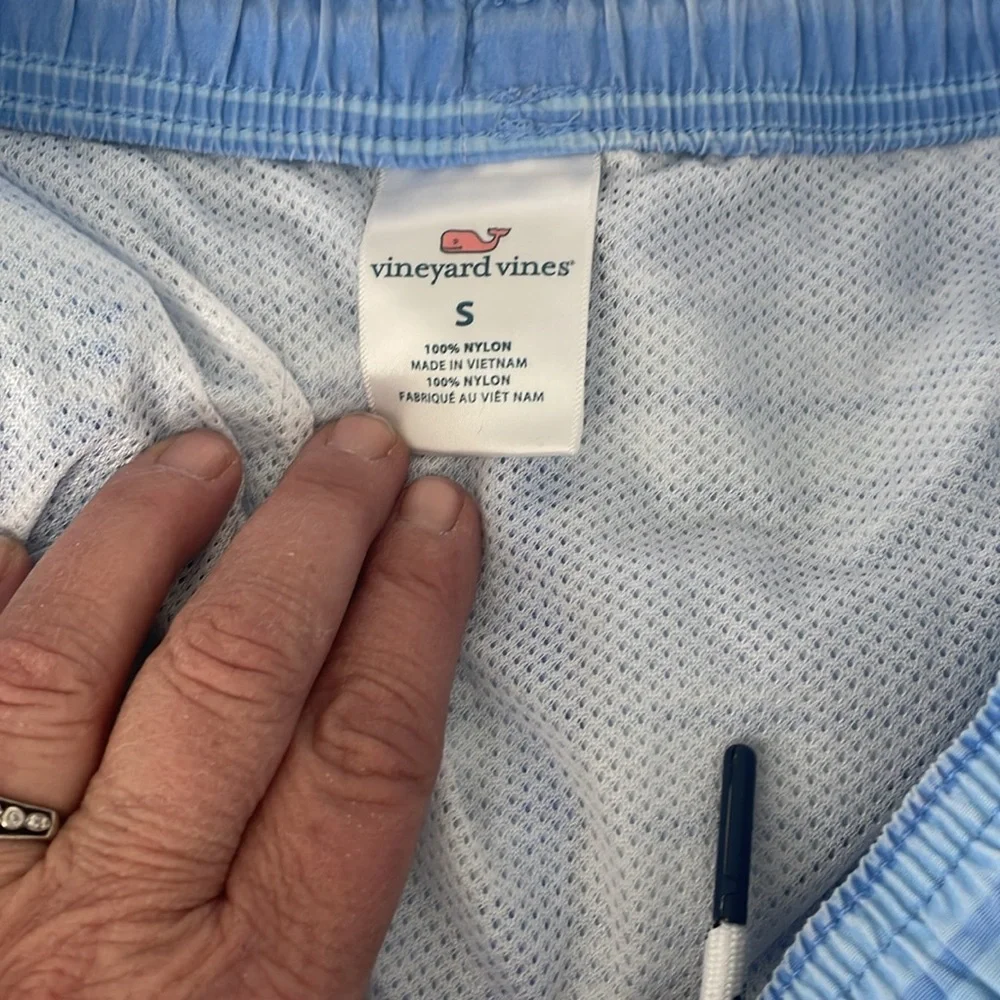 Vineyard Vines Blue Striped Men's Swim Shorts - Picture 3 of 4